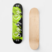 ブラッシュグリーンブラック スケートボード (正面)