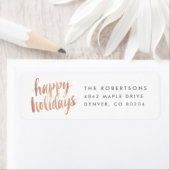 ブラッシュコープハッピーホリデーズ差出人住所ラベル ラベル (インサイチュ)