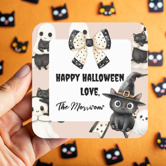 ブラッシュゴーストアンドキャッツ ハロウィン スクエアステッカー スクエアシール