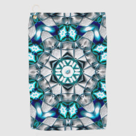 ブラッシュサンドブラスト鋼のようなスカイシルバー ゴルフタオル