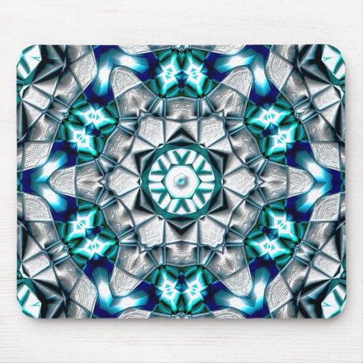 ブラッシュサンドブラスト鋼のようなスカイシルバー マウスパッド (正面)