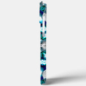 ブラッシュサンドブラスト鋼のようなスカイシルバー Case-Mate iPhoneケース (裏面 / 左)