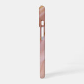 ブラッシュシルク - ピンクサテンとゴールドのスマホケース iPhone 16ケース (左側面)