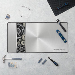 ブラッシュシルバーの露出ギアの名前 デスクマット