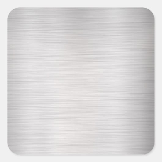 ブラッシュシルバーメタル空白のテンプレートDIY文字&アート スクエアシール (正面)