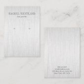 ブラッシュシルバーラグジュアリージュエリーイヤリングディスプレイ 名刺 (正面/裏面)