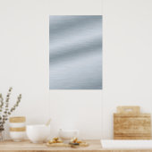 ブラッシュシルバールックバックグラウンドアート ポスター (キッチン)