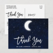 ブラッシュスクリプト 天のウェディング サンクス ポストカード (正面/裏面)
