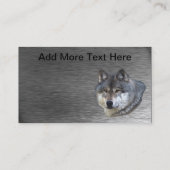 ブラッシュスチール製名刺のウルフヘッド 名刺 (裏面)