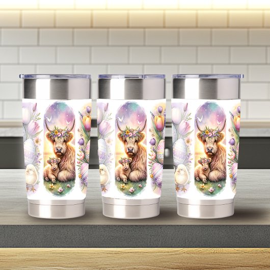 ブラッシュストお洒落ローハイランドカウイースター20oz 保温保冷タンブラー