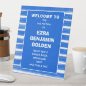 ブラッシュストロストライプーキズブルーバーバルミツワーカスタム 台座サイン (インサイチュ)