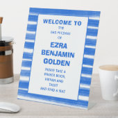 ブラッシュストロストライプーキズブルーバーバルミツワーカスタム 台座サイン (インサイチュ)