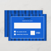 ブラッシュストロストライプークブルーカスタムバーバルミツワー 出欠カード (正面/裏面)