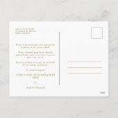 ブラッシュストロフランスのークリスマ金ゴールド雪片フォト シーズンポストカード (裏面)