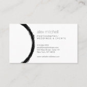 ブラッシュストロミニマルークのサークルの写真家 名刺 (裏面)