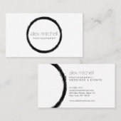 ブラッシュストロミニマルークのサークルの写真家 名刺 (正面/裏面)