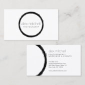 ブラッシュストロミニマルークのサークルの写真家 名刺 (正面/裏面)