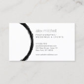 ブラッシュストロミニマルークのサークルの写真家 名刺 (裏面)