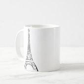 ブラッシュストロークエッフェルタワー コーヒーマグカップ (正面左)