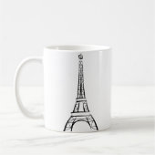ブラッシュストロークエッフェルタワー コーヒーマグカップ (左)