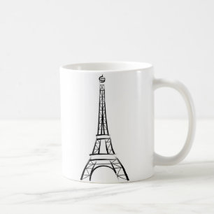 ブラッシュストロークエッフェルタワー コーヒーマグカップ