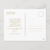 ブラッシュストローククリスマスゴールデンスノーフレーク写真 シーズンポストカード (裏面)