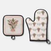 ブラッシュストローククリスマスツリー 鍋つかみ&鍋敷きセット (正面)