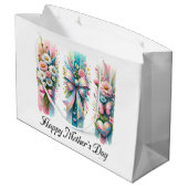 ブラッシュストロークコケット弓 ラージペーパーバッグ (裏面アングル)