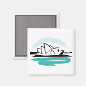 ブラッシュストロークシドニーの目的地 マグネット (正面/裏面)