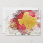 ブラッシュストロークテキサス州シェイプクリスマスオーナメントアートホール シーズンカード (正面)