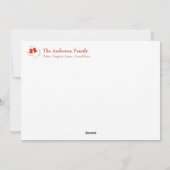 ブラッシュストロークテキサス州シェイプクリスマスオーナメントアートホール シーズンカード (裏面)