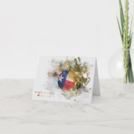 ブラッシュストロークテキサス州フラッグクリスマスオーナメントアートホリ シーズンカード