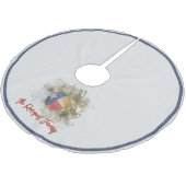 ブラッシュストロークテキサス州フラッグクリスマスオーナメントアート ブラッシュドポリエステルツリースカート (アングル)