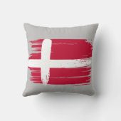 ブラッシュストロークデンマーク国旗 クッション (裏面)