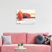 ブラッシュストロークパインコーンDigital Art キャンバスプリント (インサイチュ (リビング))