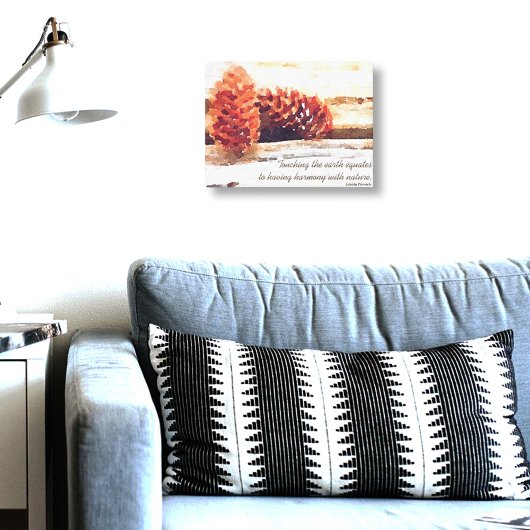 ブラッシュストロークパインコーンDigital Art キャンバスプリント