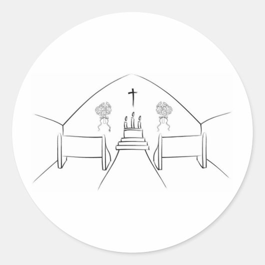 ブラッシュストローク教会の通路 ラウンドシール (正面)