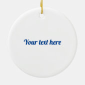 ブラッシュストロークUKユニオンジャック国旗 セラミックオーナメント (裏面)