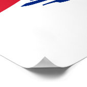 ブラッシュストロークUKユニオンジャック国旗 ポスター (角)