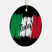 ブラッシュストロ芸術的ークのイタリア国旗 セラミックオーナメント (右)