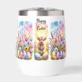 ブラッシュスト芸術的ローイースターカウワインタンブラー (正面)