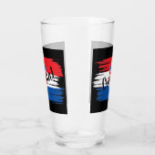 ブラッシュスト芸術的ロークロアチア国旗 タンブラーグラス (左)