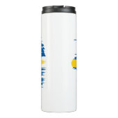 ブラッシュスト芸術的ロースウェーデン国旗 タンブラー (裏面)