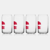 ブラッシュスト芸術的ローデンマーク国旗 ガラス缶 (左)