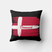 ブラッシュスト芸術的ローデンマーク国旗 クッション (裏面)