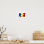 ブラッシュスト芸術的ロールーマニア ポスター (キッチン)