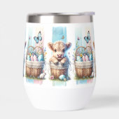 ブラッシュスト鮮やかローイースターカウワインタンブラー (左面)