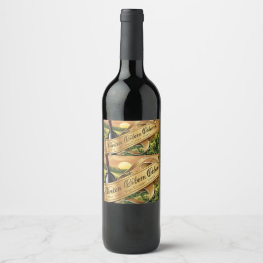 ブラッシュスパークリングワインブライダルシャワーミニスパークリング ワインラベル (正面)