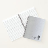 ブラッシュチタン石板モノグラムプロフェッショナル ノートブック (内部)