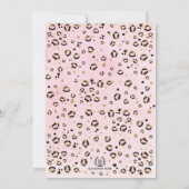 ブラッシュトロピカルボホサファリ動物ベイビーシャワー 招待状 (裏面)